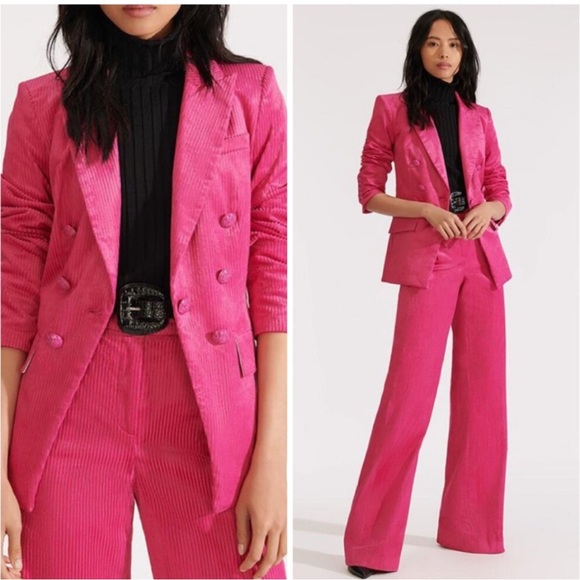 Veronica Beard Jackets & Blazers - Veronica Beard Gaya Dickey Jacket‎ Blazer Pink Velvet Corduroy Size 2